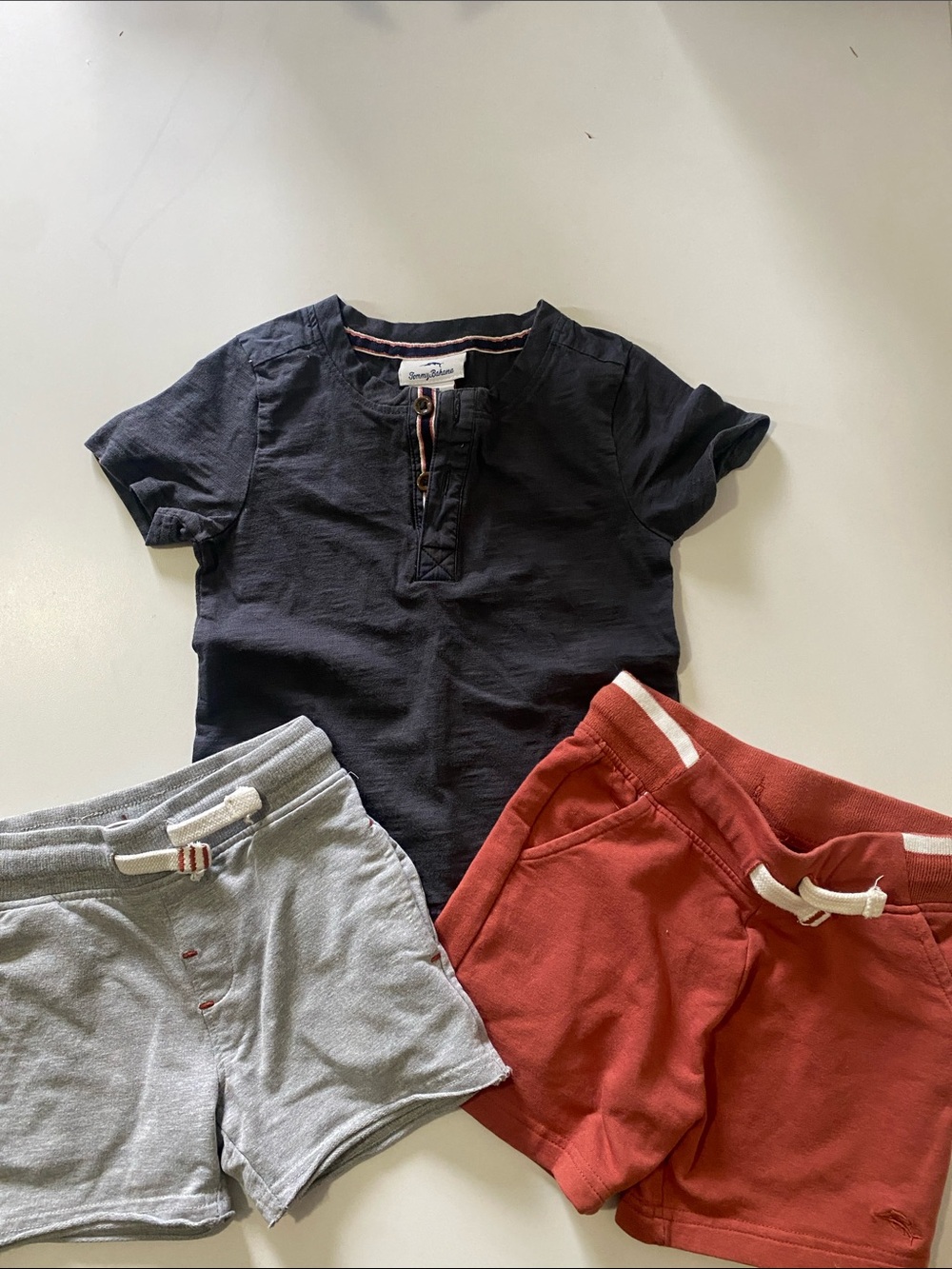 Tommy Bahama Navy Short-Sleeve Henley Top